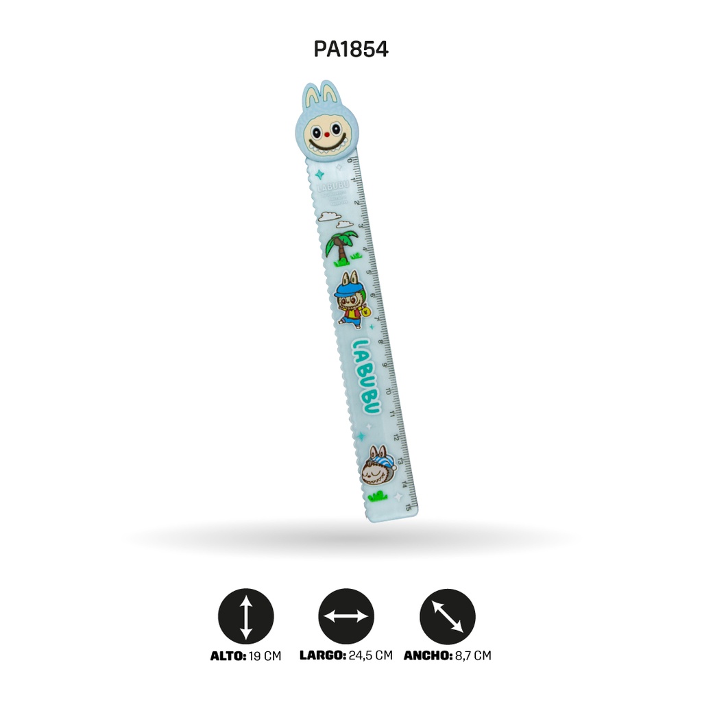 REGLA DE 15CM 9728A LABUBU 4 COLORES DISPL X48 [PAC4597]