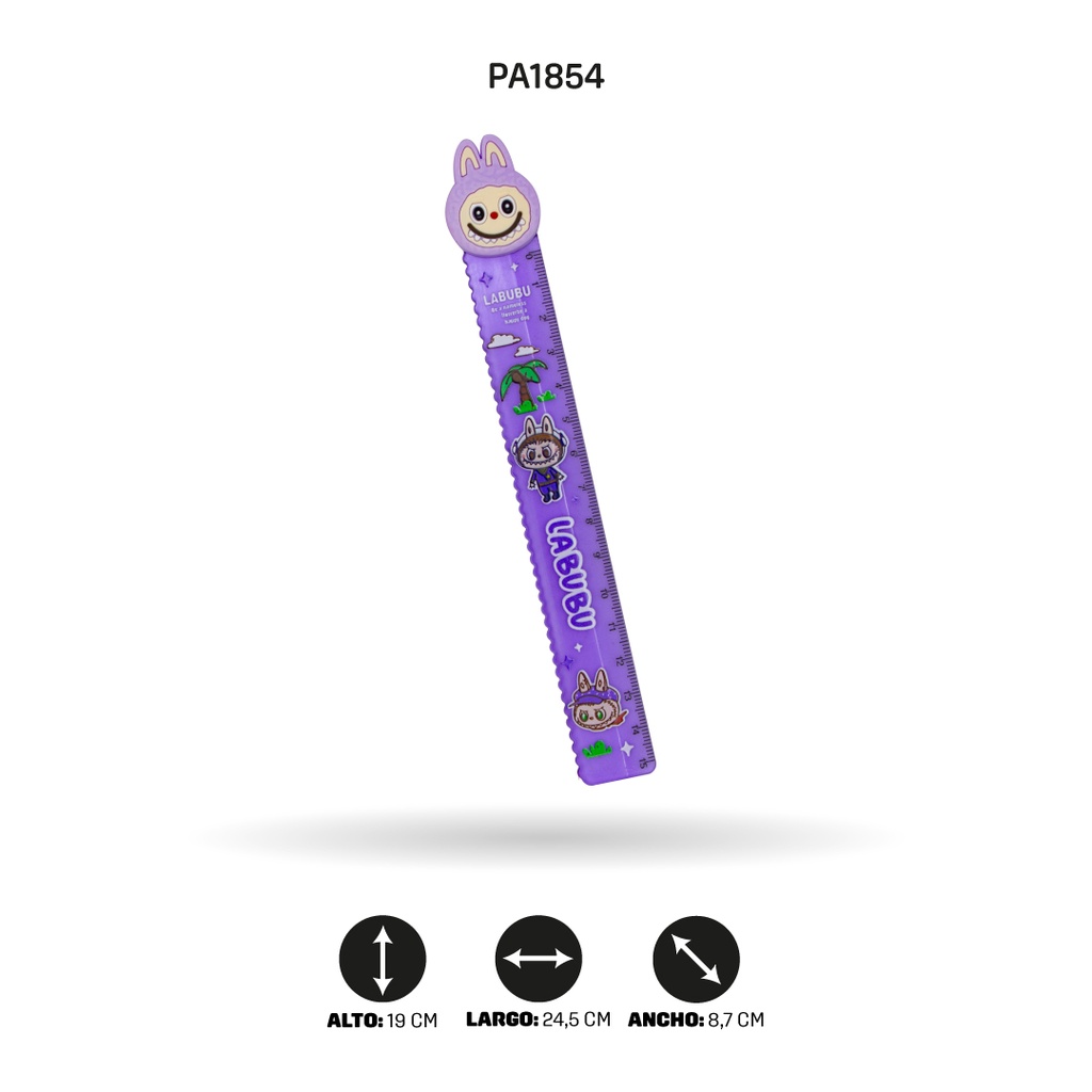 REGLA DE 15CM 9728A LABUBU 4 COLORES DISPL X48 [PAC4597]