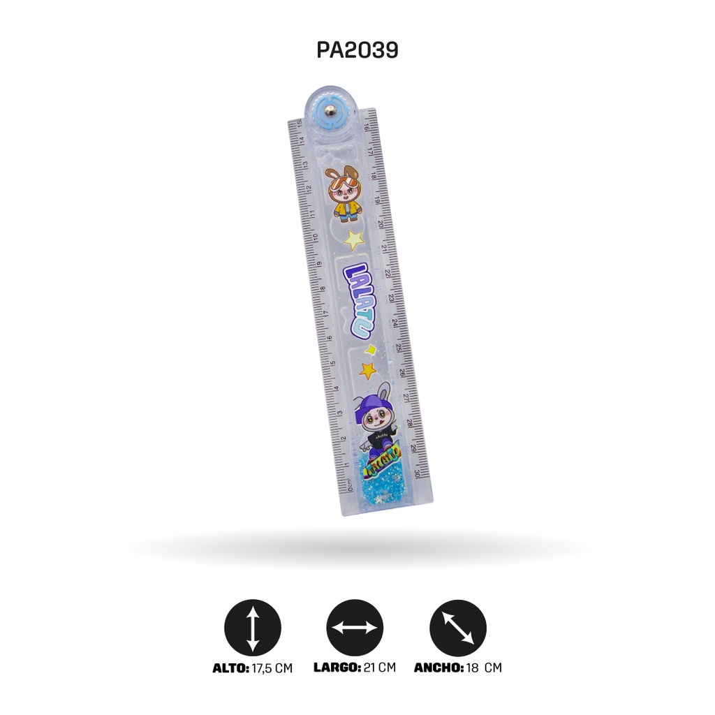 REGLAS LABUBU, ASTRONAUTA Y UNICORNIO XPM-3006-3/19/17 30CM DISPLX 24 [PAC4721]