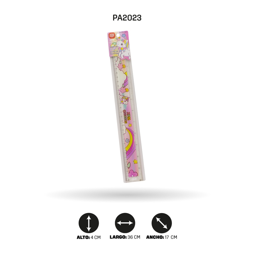 REGLA SILICONA DE UNICORNIO Y ASTRONAUTA 30CM XPM-630-2/7 DISPLX 24 [PAC4718]