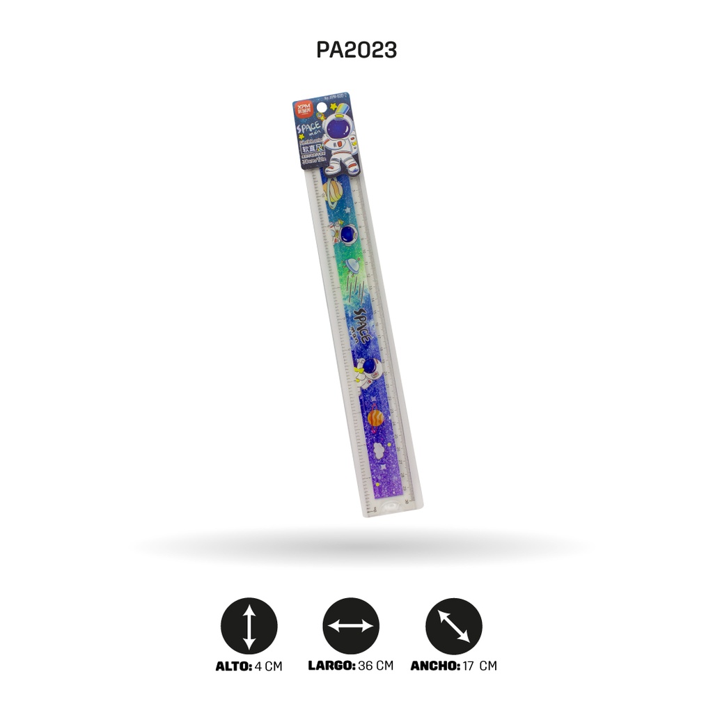 REGLA SILICONA DE UNICORNIO Y ASTRONAUTA 30CM XPM-630-2/7 DISPLX 24 [PAC4718]