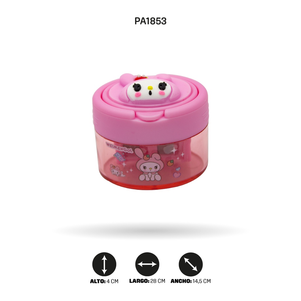 SACAPUNTAS KUMENGOU DOBLE KM9381 CON TAPA CARITAS [PAC4596]