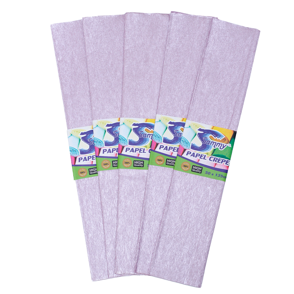 PAPEL CREPE  MORADO PERLADO  CAJA X 20 UNDS   [80-105]