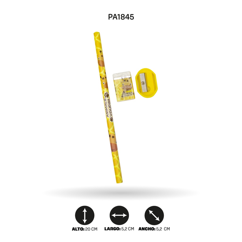 LAPIZ ESTAMPADO  DE ANIMALES 6 MOTIVOS KM-9222 6 MOTIVOS [PAC4588]