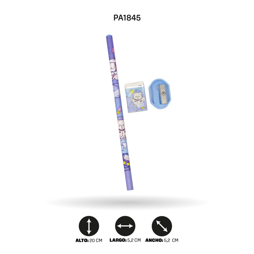 LAPIZ ESTAMPADO  DE ANIMALES 6 MOTIVOS KM-9222 6 MOTIVOS [PAC4588]