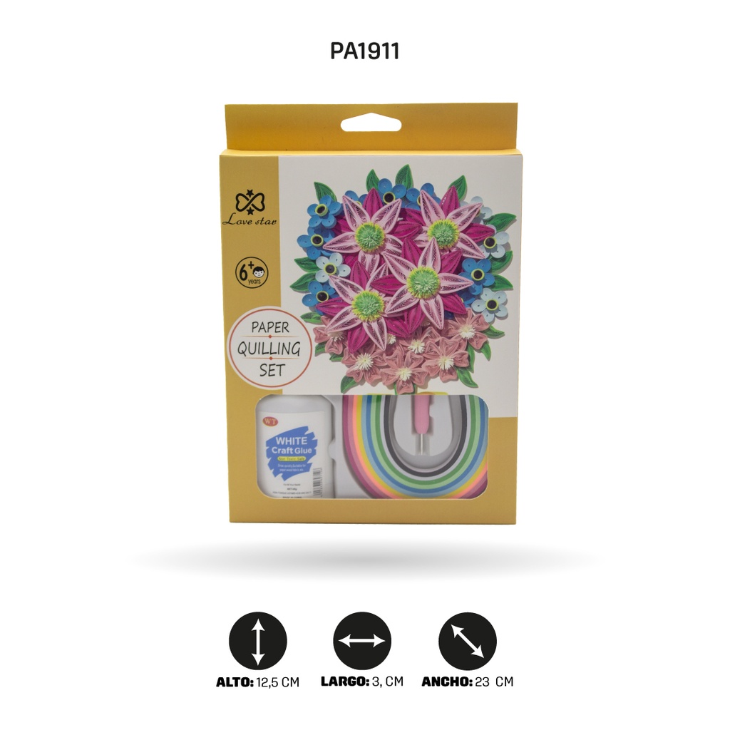 ACOLCHADO DE PAPEL YZ178 MOTIVO FLOR DISPLX 10 [PAC4668]