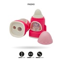 SACAPUNTAS CON BORRADOR DE NAVE ESPACIAL, 4 MOTIVOS ZD-0066 [PAC4748]