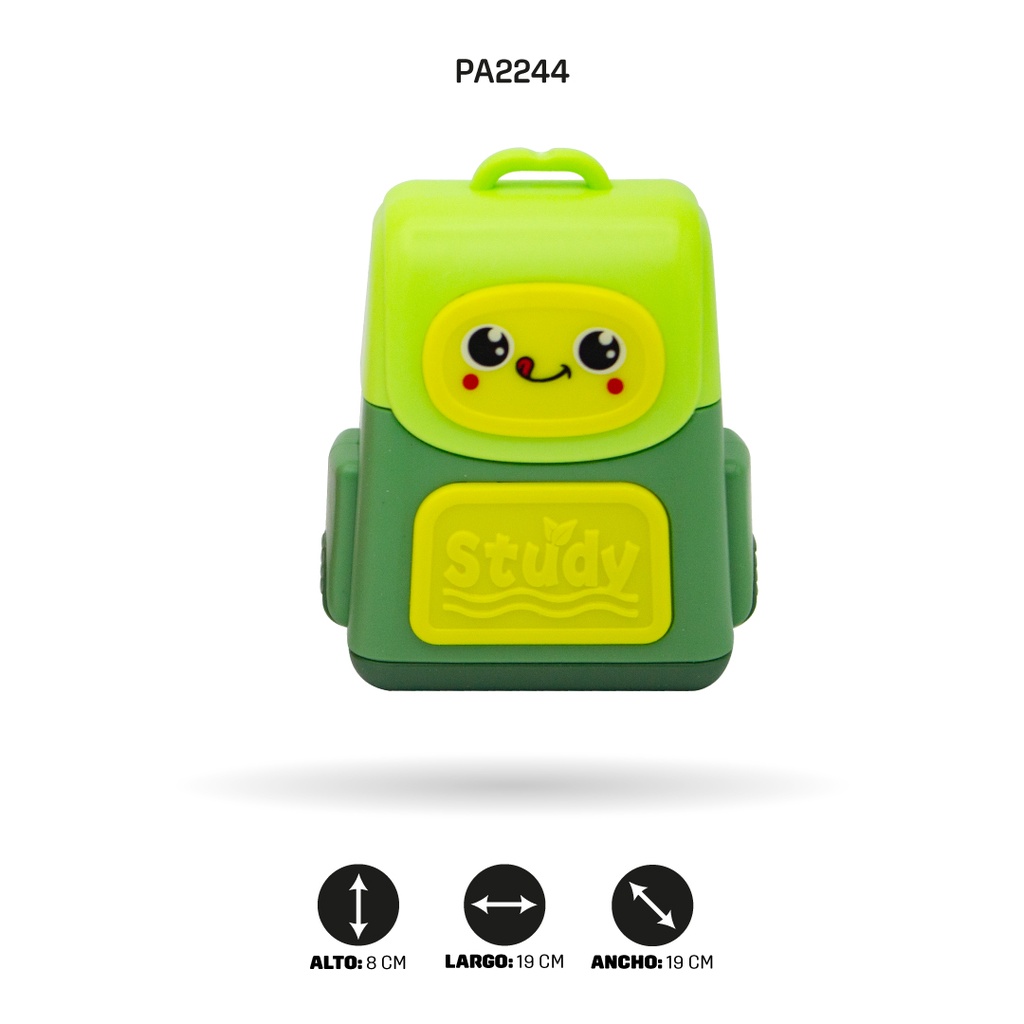 SACAPUNTAS CON BORRADOR DE MALETÍN, 4 MOTIVOS ZD-0026 MALETIN [PAC4749]
