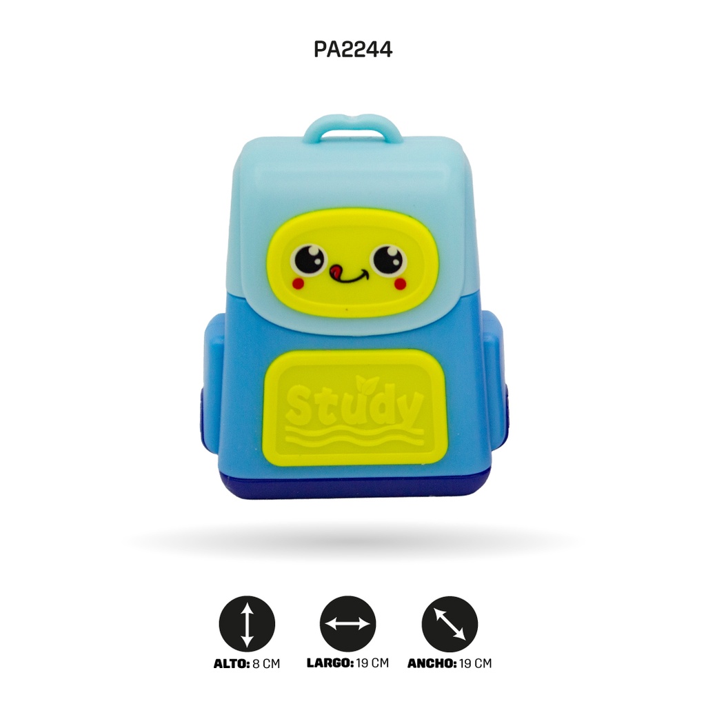 SACAPUNTAS CON BORRADOR DE MALETÍN, 4 MOTIVOS ZD-0026 MALETIN [PAC4749]