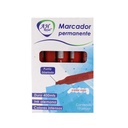 MARCADOR AH ROYAL PERMANENTE BISELADO ROJO [PAC70576-2568]