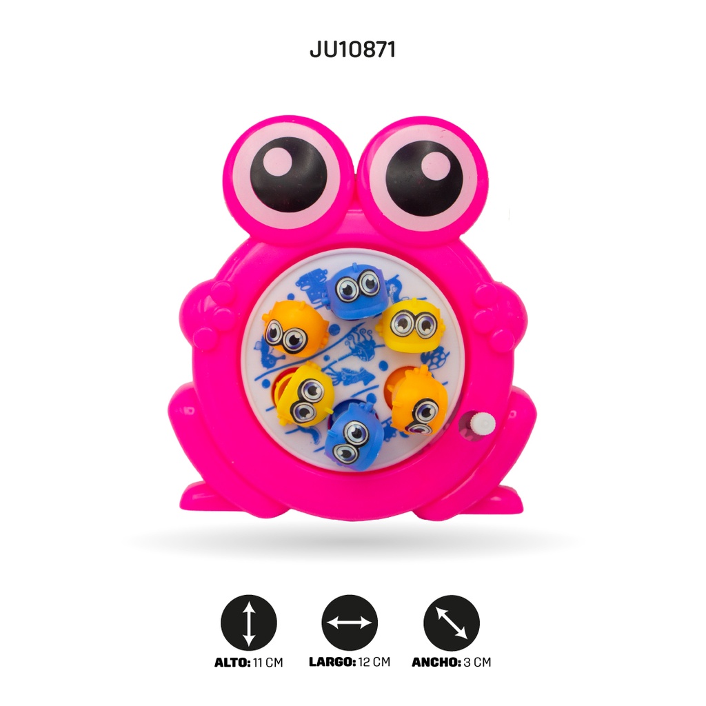 JUEGO DE PESCA IMAN JUGUETE GIRATORIO SAPITO [81016C]