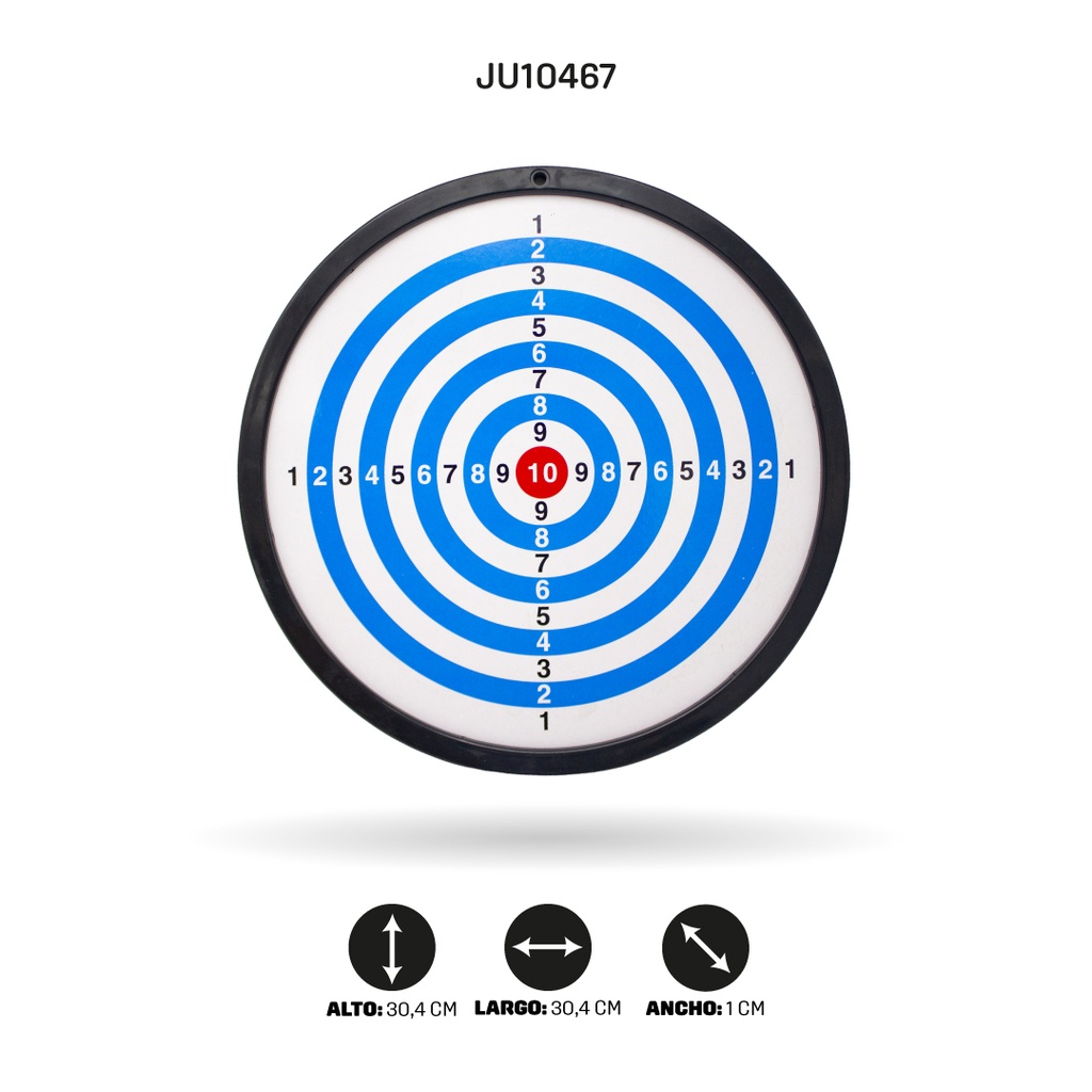 OBJETIVO CON DARDOS DOBLE LADO [B2010-1]