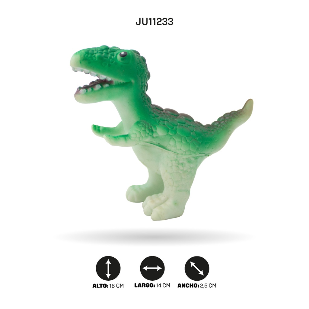 JUEGO DE SEIS DINOSAURIOS DE VINILO  [P2612-6]