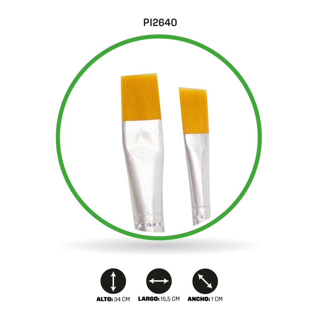 PINCEL PLASTICO PLANO AZUL  12PCS [PAC4846]