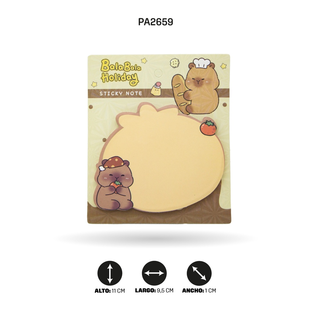 NOTAS ADHESIVA CAPYBARA DISPLAY X36 [PAC5771]