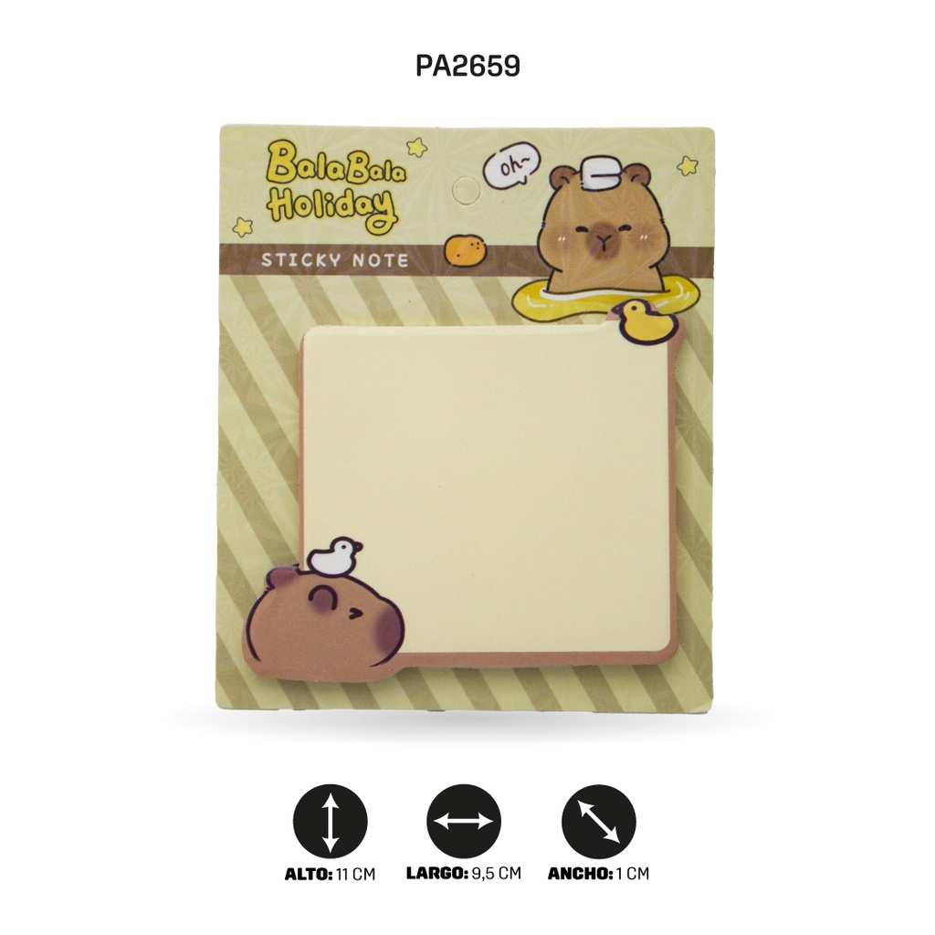 NOTAS ADHESIVA CAPYBARA DISPLAY X36 [PAC5771]