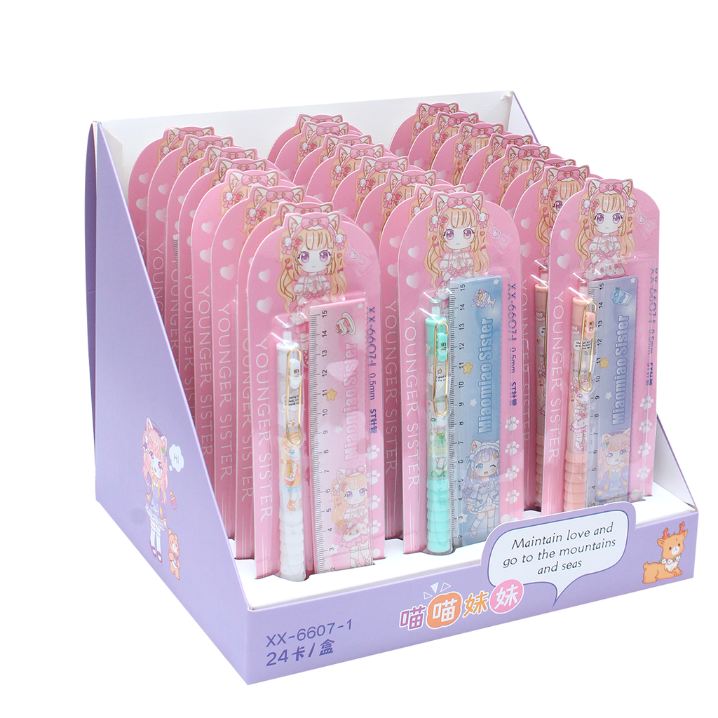SET LAPICERO +REGLA PQT X 24 UND [PAC3098]