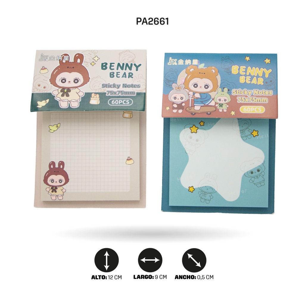 NOTAS ADHESIVAS BENNY BEAR  A10-10 [PAC5773]
