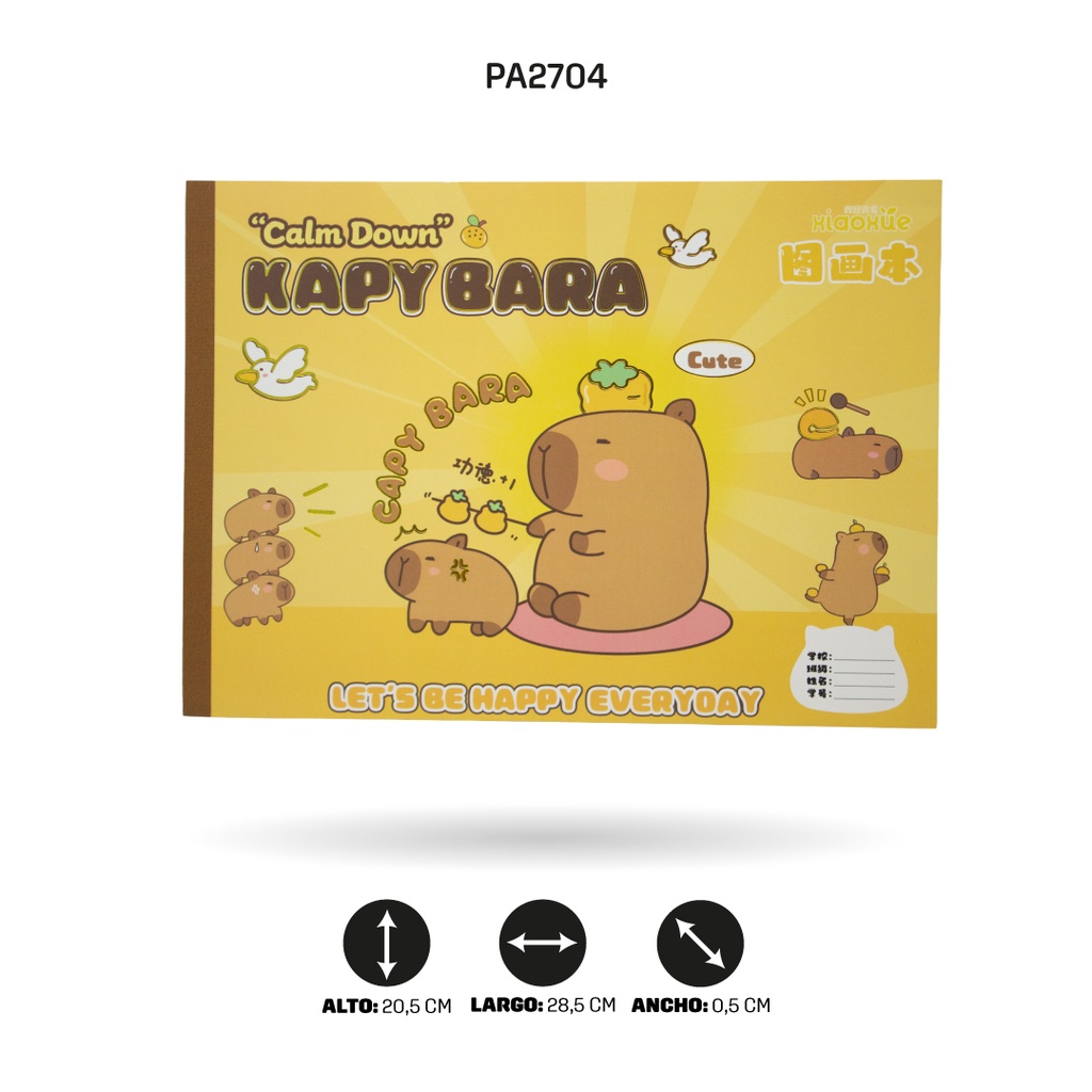 AGENDA DE DIBUJO CAPYBARA 4 MOTIVOS  205X287MM XX-0768 [PAC5808]