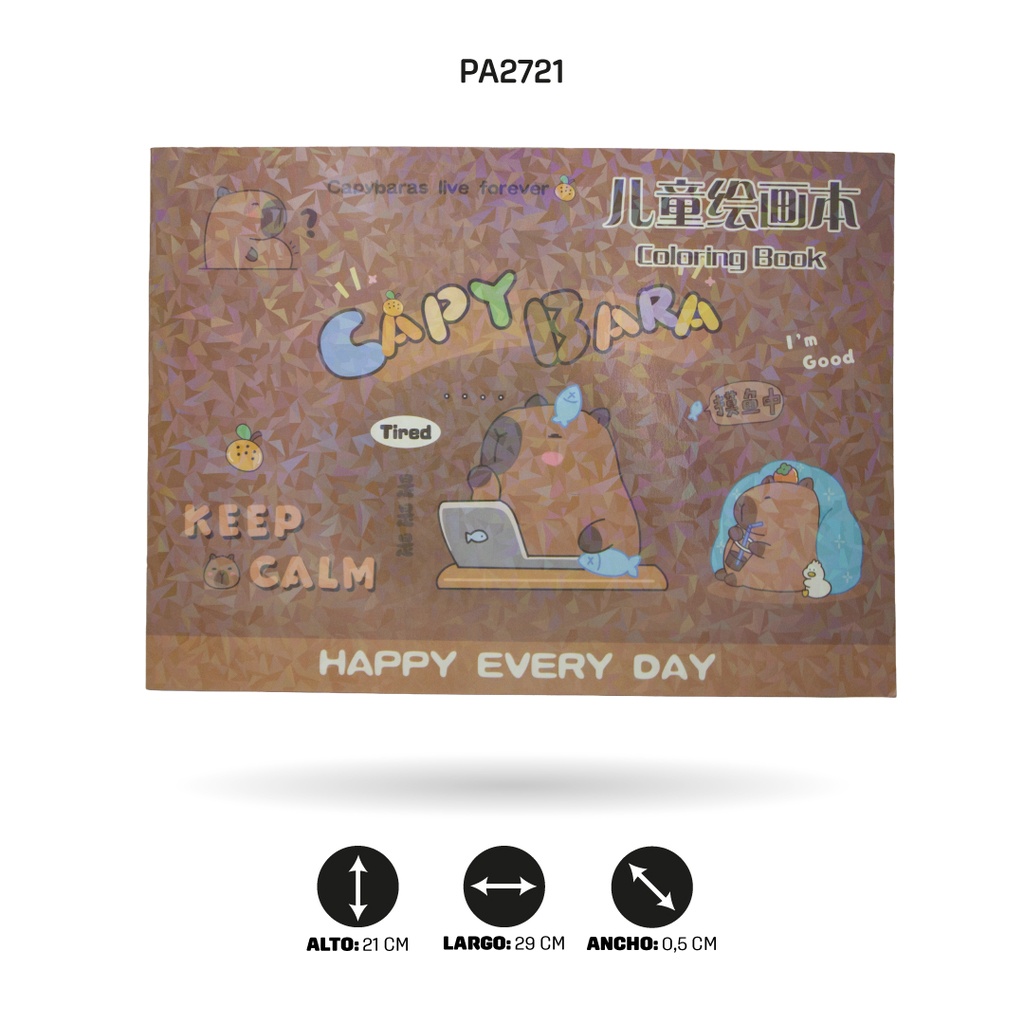 AGENDA PARA COLOREAR DE CAPYBARA [PAC5826]