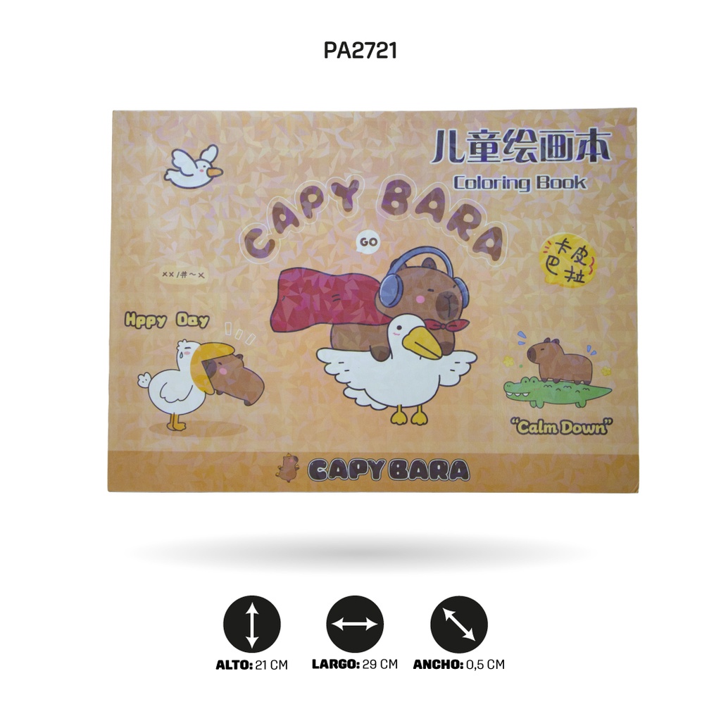 AGENDA PARA COLOREAR DE CAPYBARA [PAC5826]