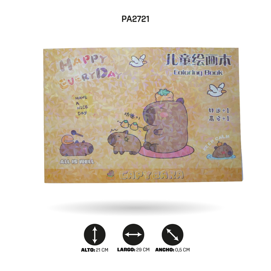 AGENDA PARA COLOREAR DE CAPYBARA [PAC5826]