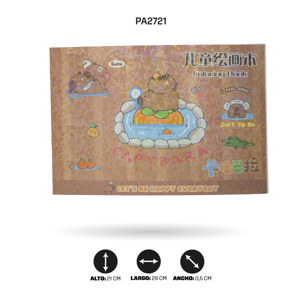 AGENDA PARA COLOREAR DE CAPYBARA [PAC5826]