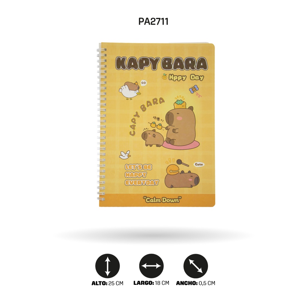 AGENDA ARGOLLADA DE CAPYBARA 175x250MM XX-18001 [PAC5815]