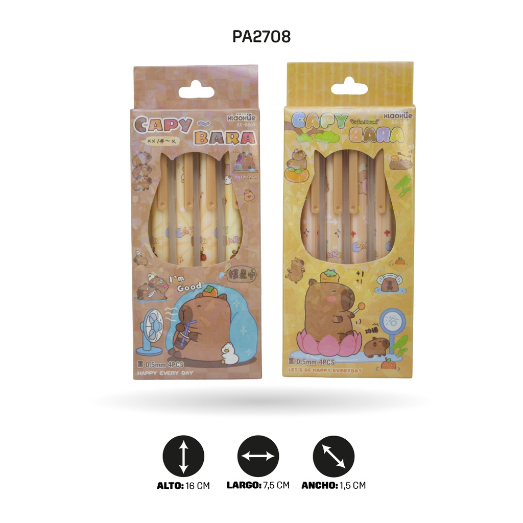 LAPICERO CAPYBARA 4 MOTIVOS, DISPLAY X24 XX-8869 [PAC5810]