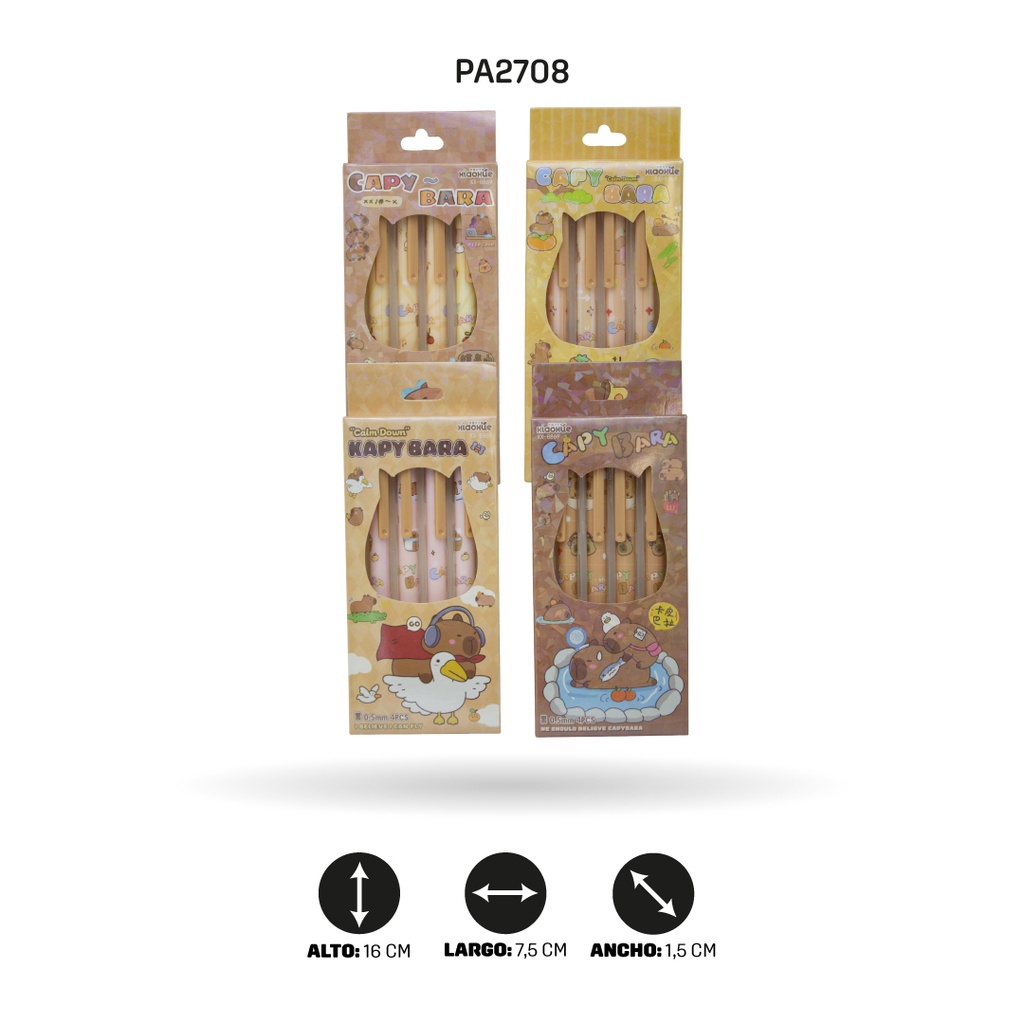 LAPICERO CAPYBARA 4 MOTIVOS, DISPLAY X24 XX-8869 [PAC5810]