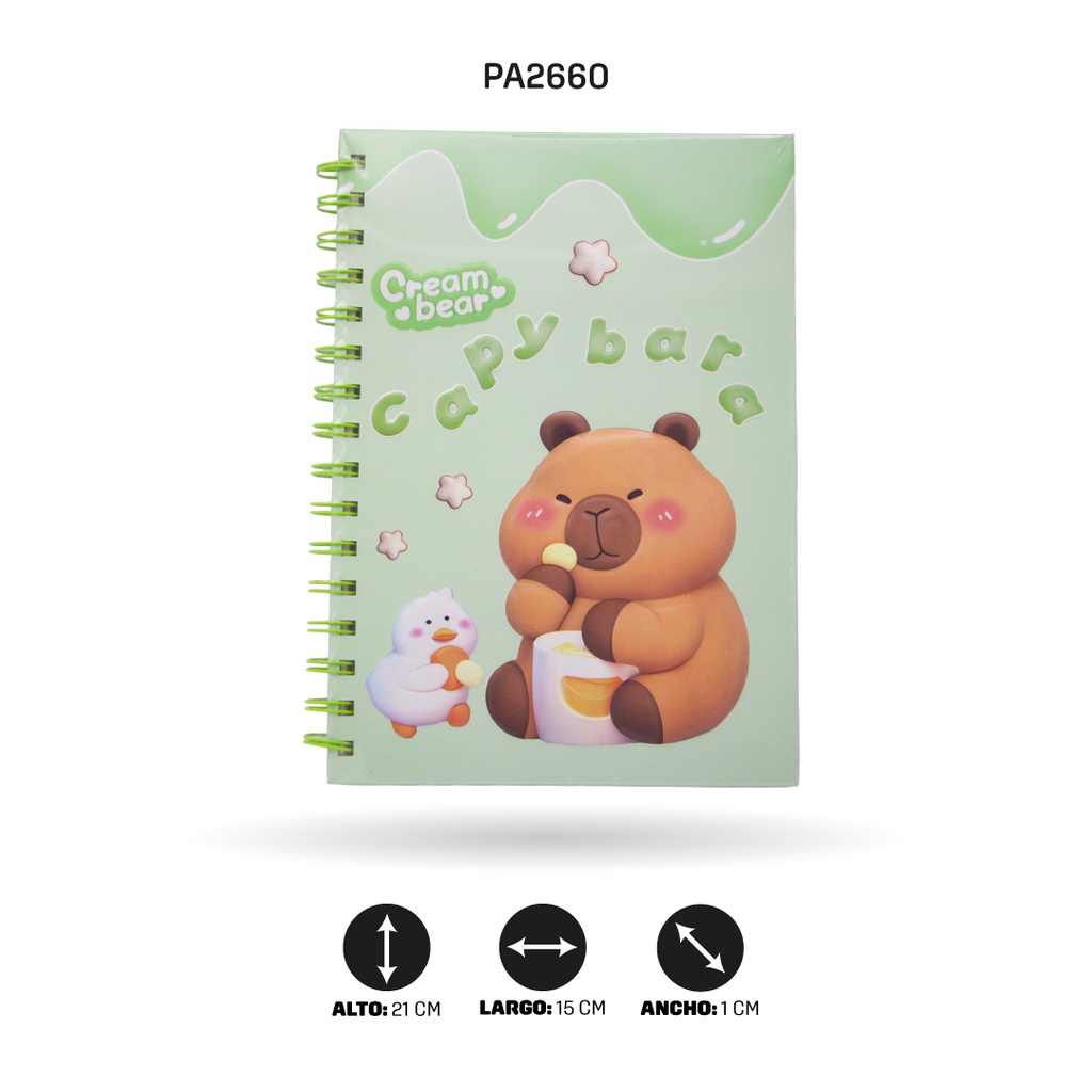AGENDA PASTA DURA CAPYBARA  A5-4000-3 [PAC5772]