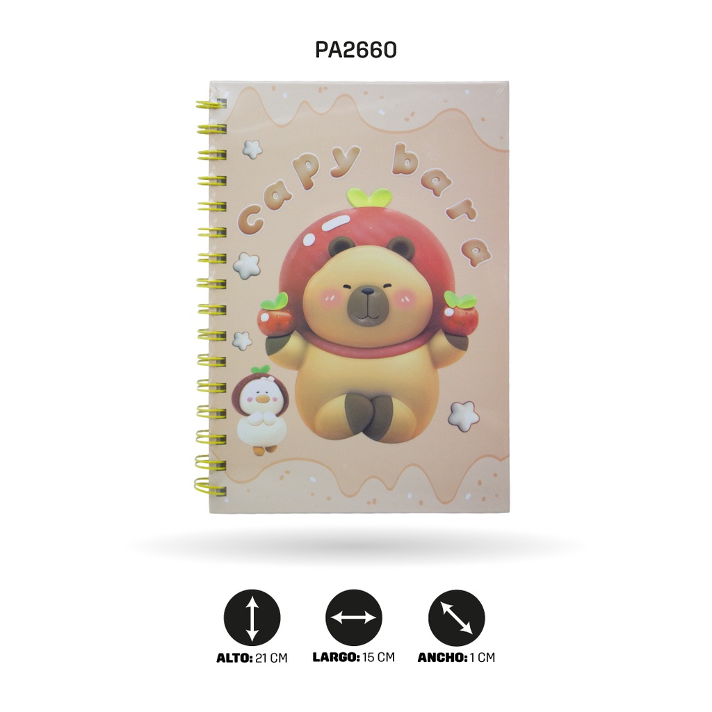 AGENDA PASTA DURA CAPYBARA  A5-4000-3 [PAC5772]