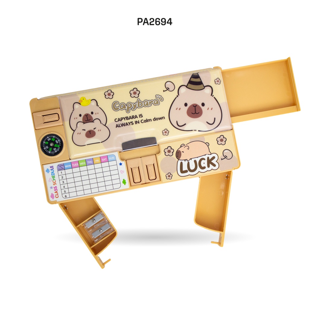 ESTUCHE RIGIDO PARA LAPICERO CAPYBARA CON SACAPUNTA  XPM-572-1 [PAC5798]