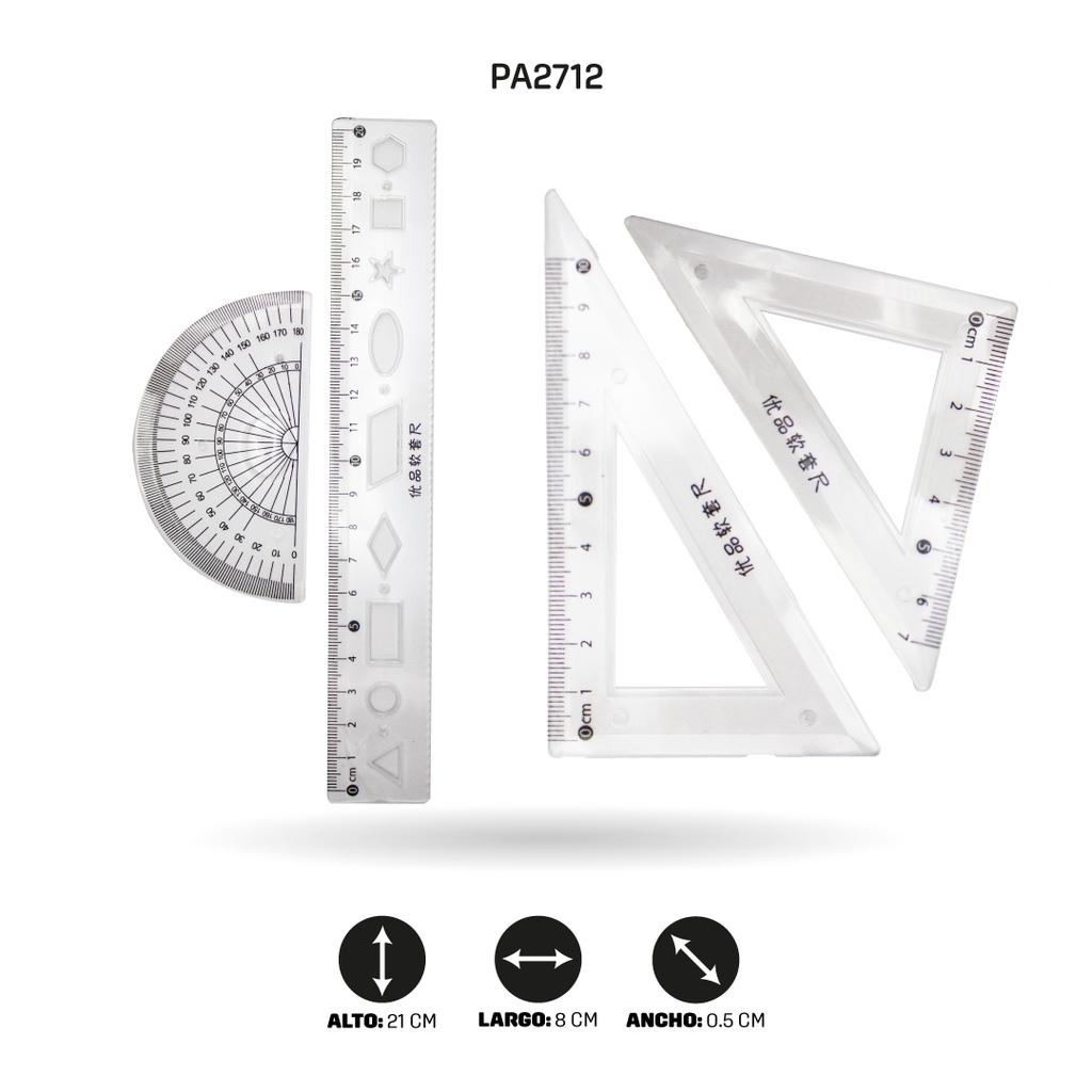 ESTUCHE GEOMETRICO CAPYBARA SILICONADO XX-0026 [PAC5816]