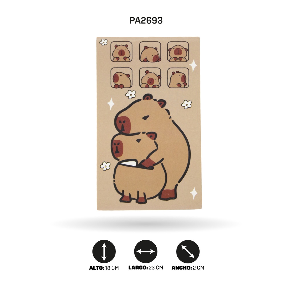 CARTUCHERA Y JUEGO DE ESTUCHE CAPYBARA 3388 [PAC5797]