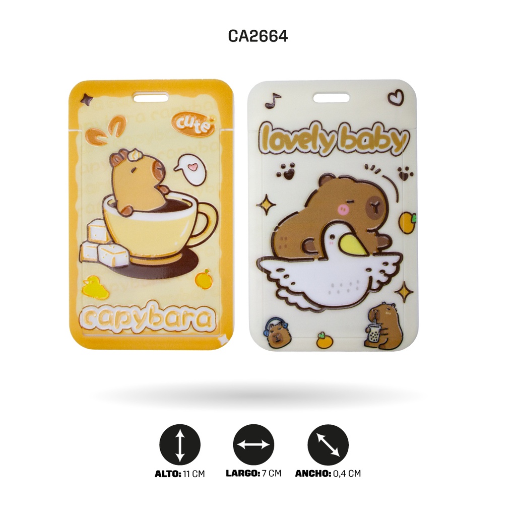 PORTACARNET CAPYBARA CON CUERDA LARGA 8300 [PAC5776]