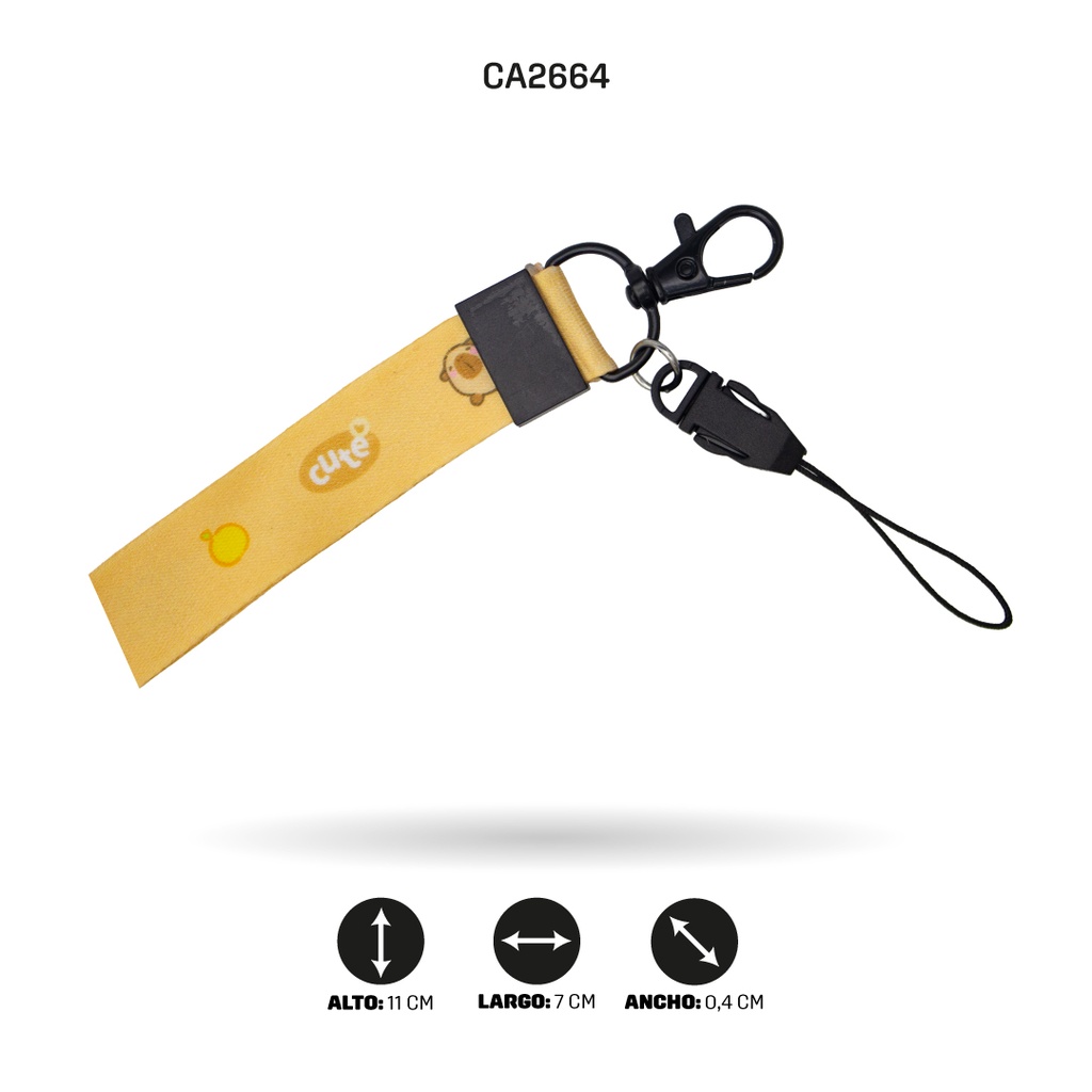 PORTACARNET CAPYBARA CON CUERDA LARGA 8300 [PAC5776]