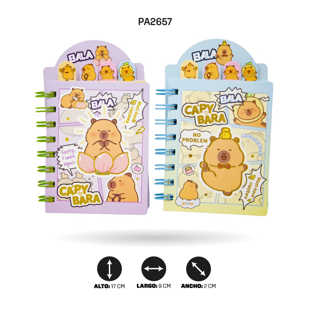 AGENDA ARGOLLADA DE CAPYBARA A7-201-36 [PAC5769]