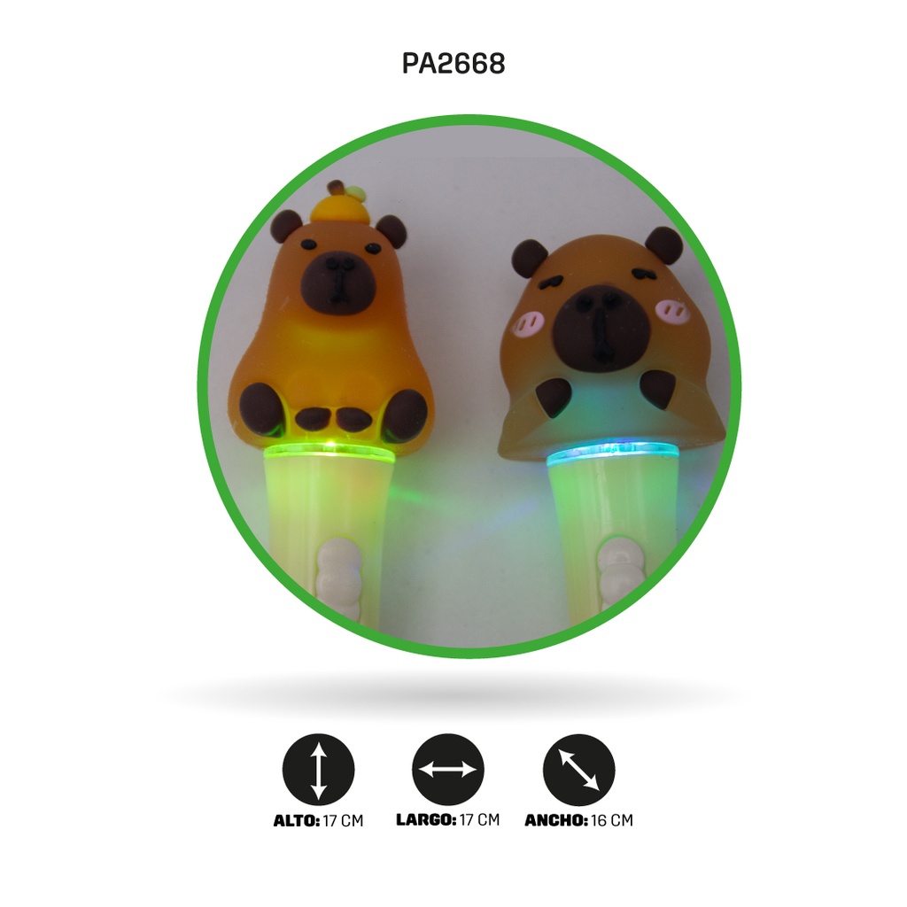 LAPICERO DE CAPYBARA CON LUZ :810 [PAC5780]
