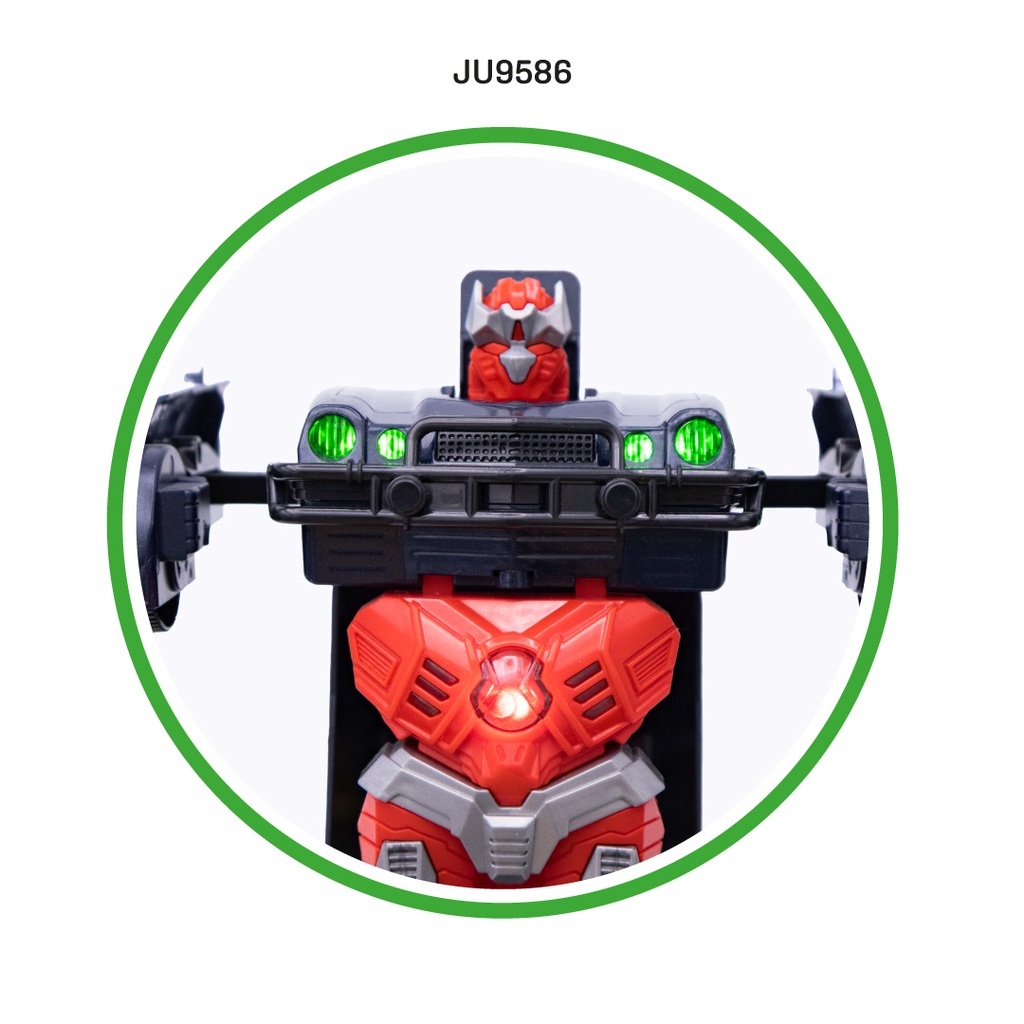 ROBOT TRANSFORMADOR CARRO POLICIA DE PILAS [FW338-6A]