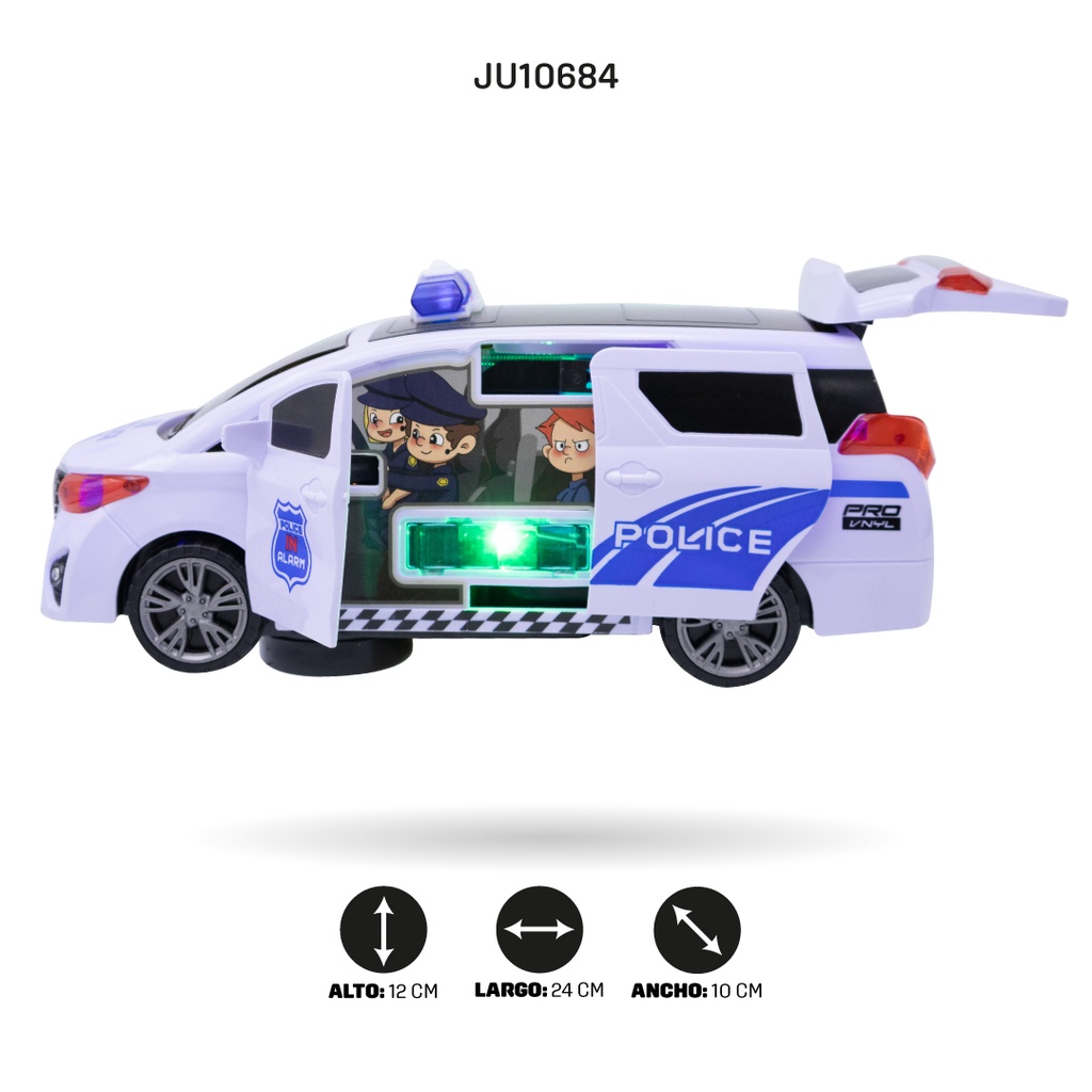 COCHE DE POLICÍA ELÉCTRICO CON LUCES [4545-2]