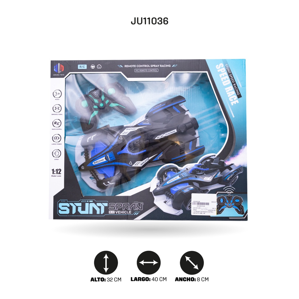 CARRO RADIO CONTROL DE CINCO VÍAS ESCALA 1:12, CON LÍNEA USB [806-85]