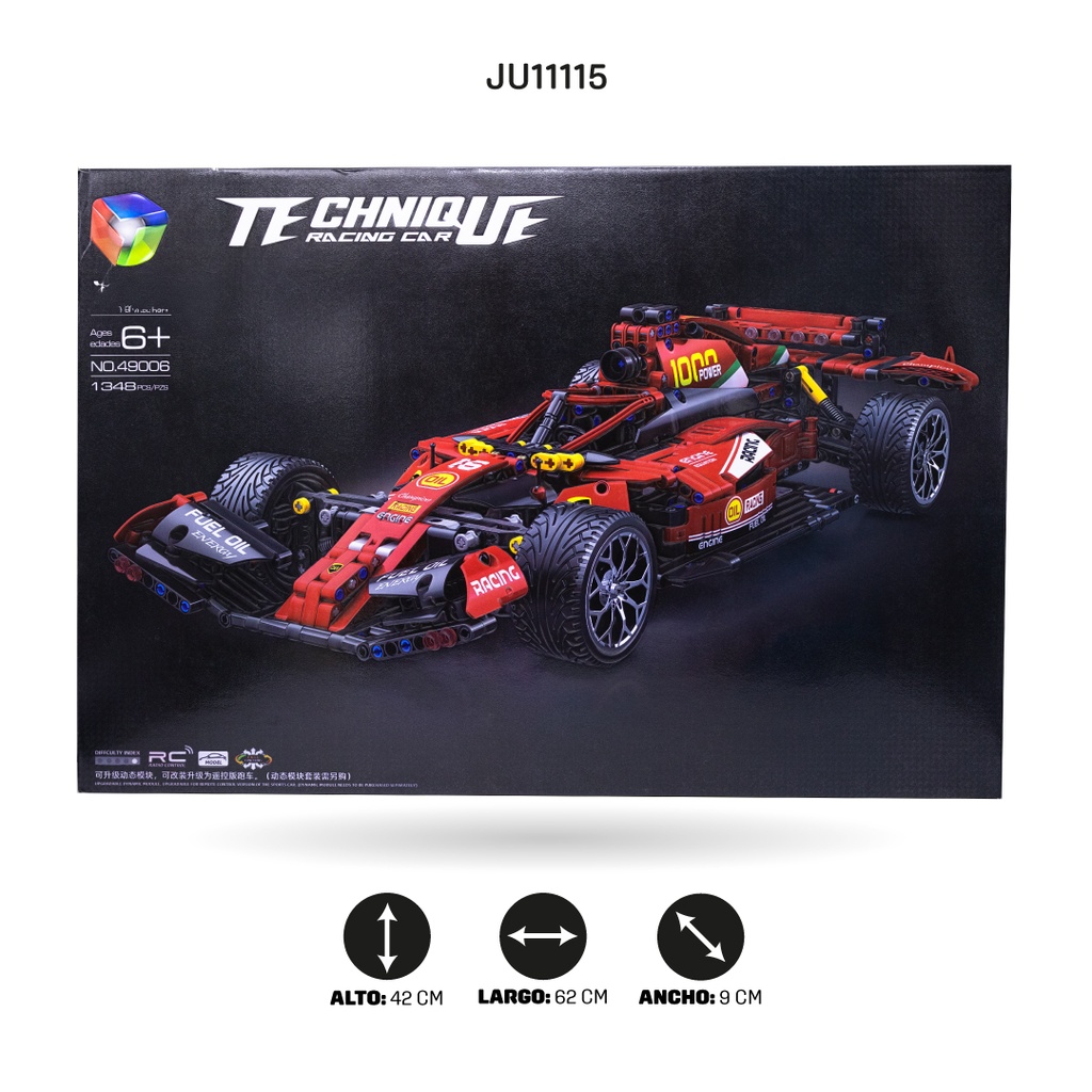AUTO DE FORMULA 1 ARMABLE DE 1348 PIEZAS CON RADIOCONTROL[49006]