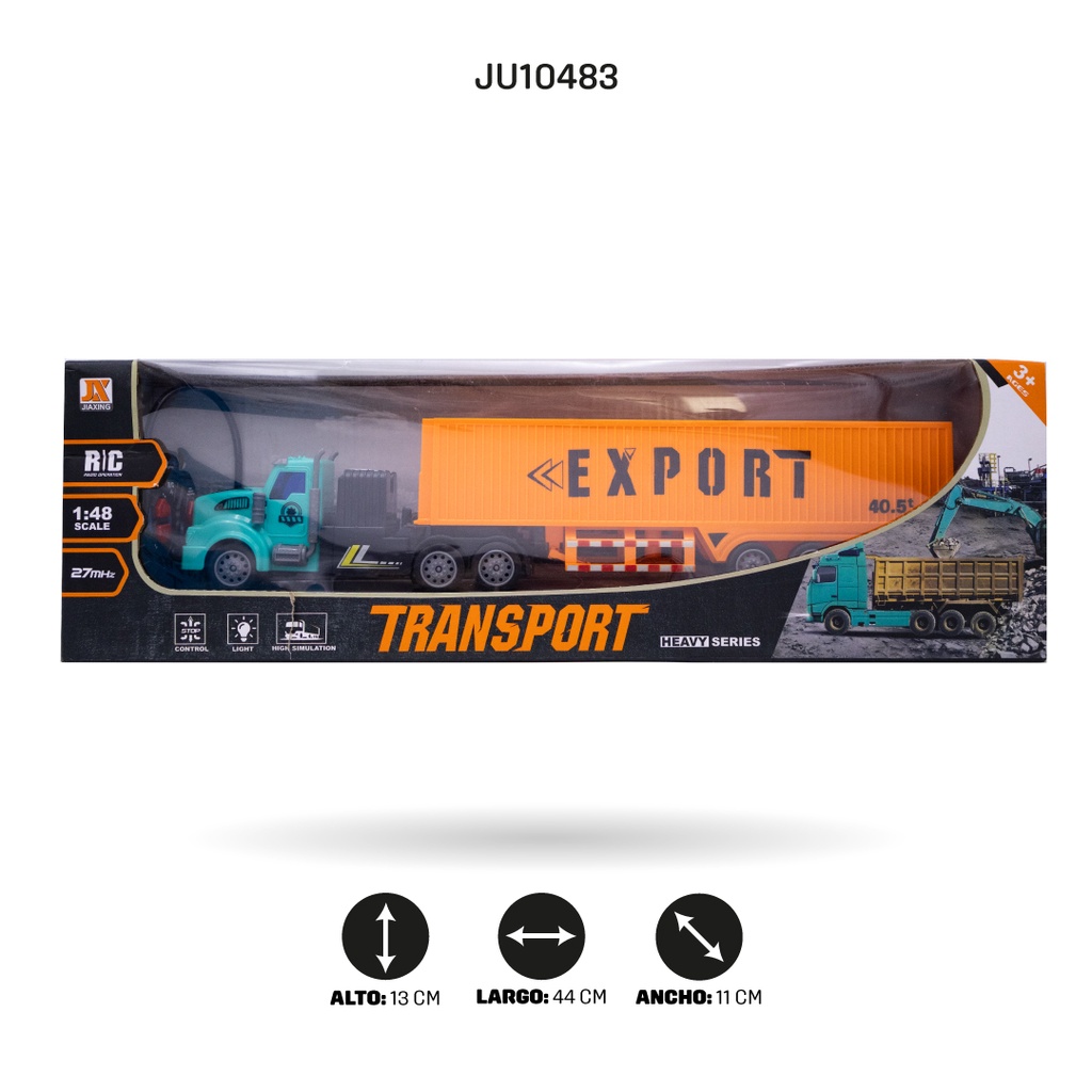 CAMIÓN CONTENEDOR ESCALA 1:48 RADIOCONTROL 4 VIAS USB [161-4]