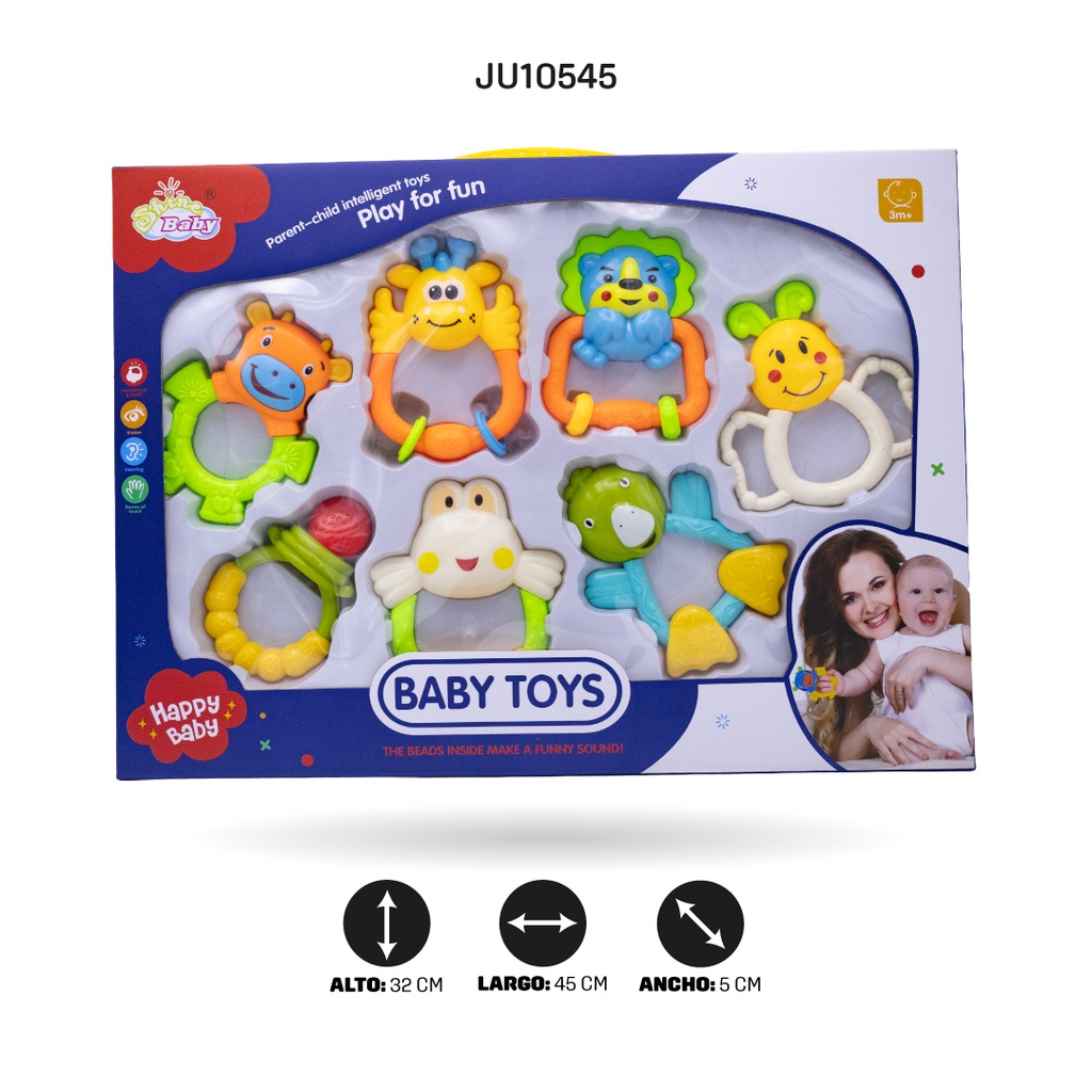 SET SONAJEROS BEBÉ X7 PZS [8702A]