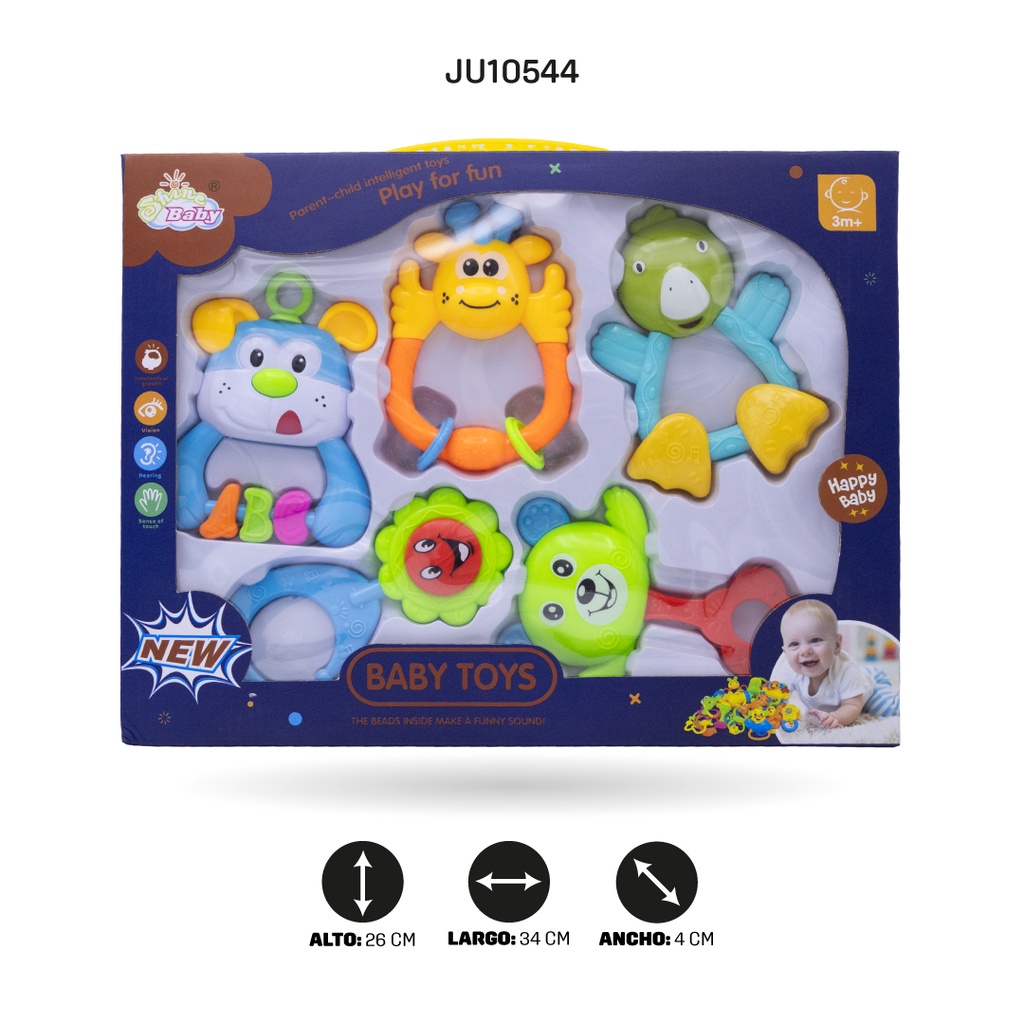 SET SONAJEROS BEBÉ X5 PZS [8501A]