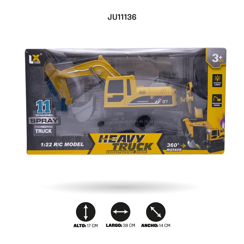 1:22 CAMIÓN DE INGENIERÍA DE RADIO CONTROL SIX, CON CABLE USB [25-5]