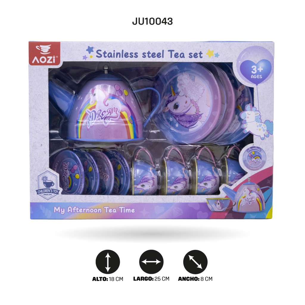 JUEGO DE TÉ ESTAMPADO 15 PIEZAS [996-5C]