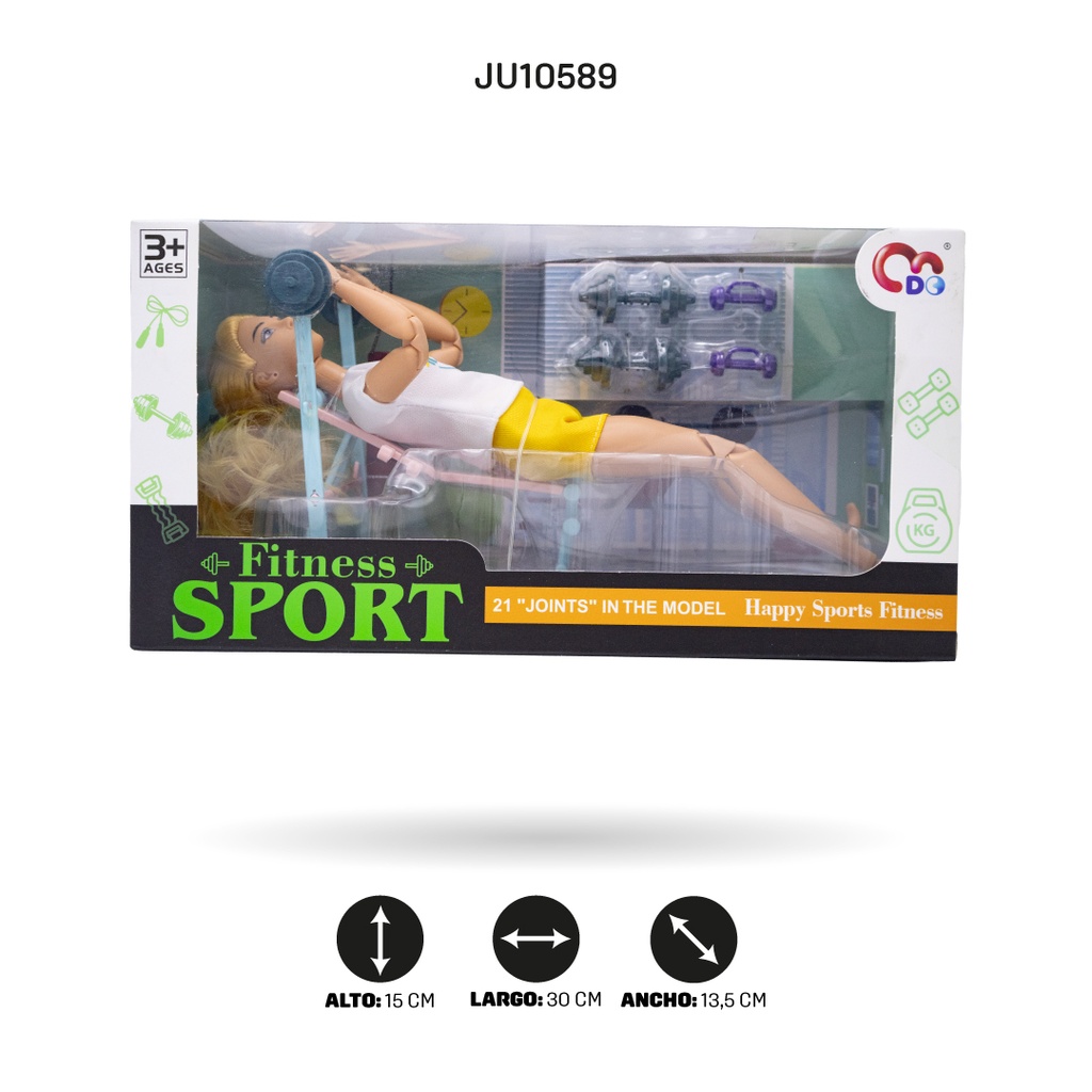 MUÑECA CON GYM Y ACCESORIOS [JJ8715-1Q]