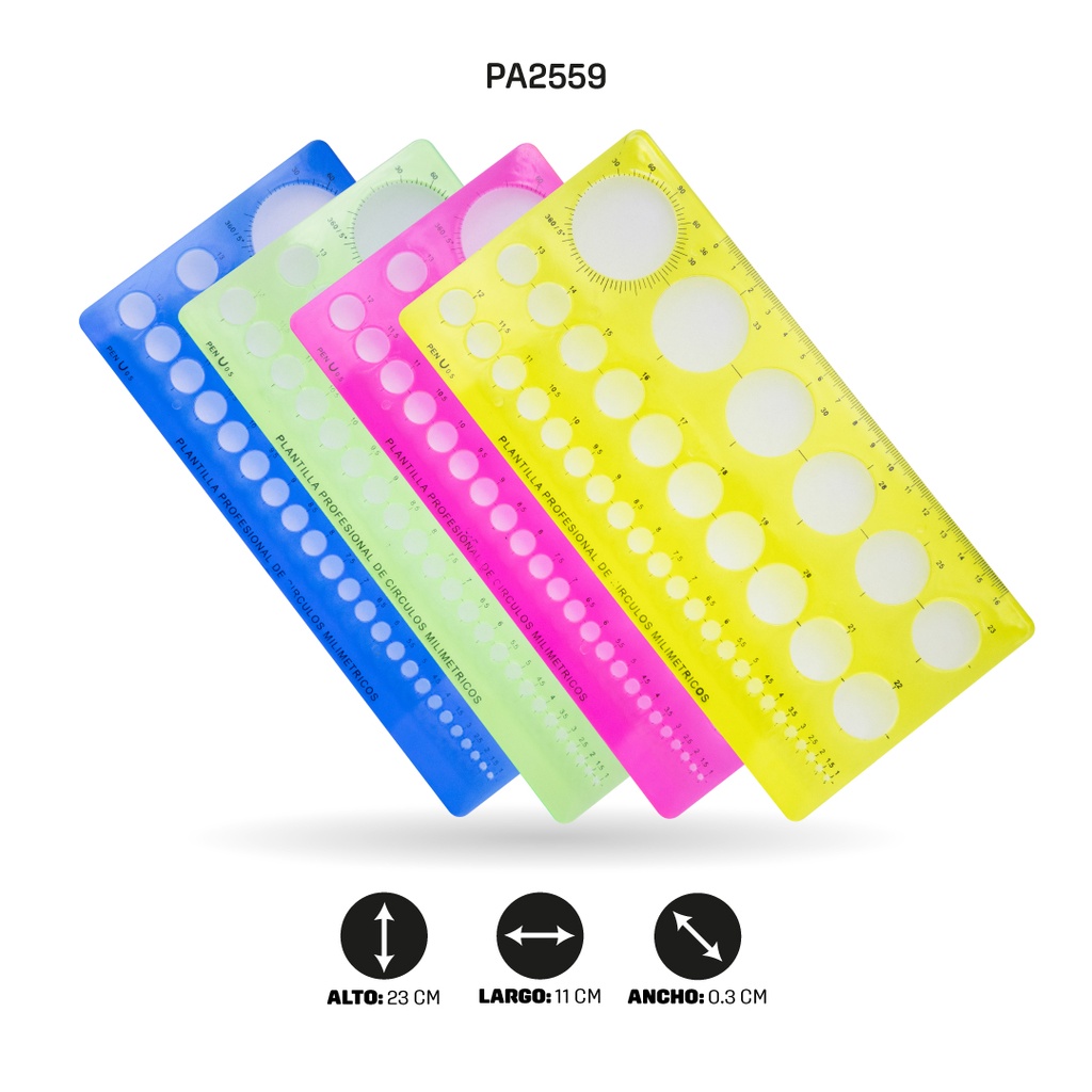 REGLA O PLANTILLA AH ROYAL FIGURA CIRCULOS [PAC20320-2559]